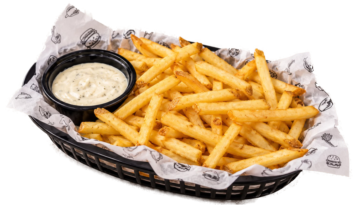 Papas francesas con aderezo ranch